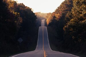 Route droite entre deux forêts - coaching professionnel Landes – formation gestion des conflits – Audrey Martin Coaching